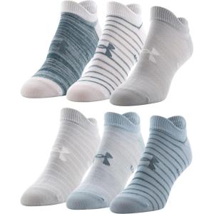 imageUnder Armour womens Essential 20 No Show Socks 6pairs DiscontinuedIllusion Green Assorted