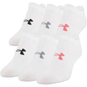 imageUnder Armour womens Essential 20 No Show Socks 6pairs DiscontinuedWhite Assorted