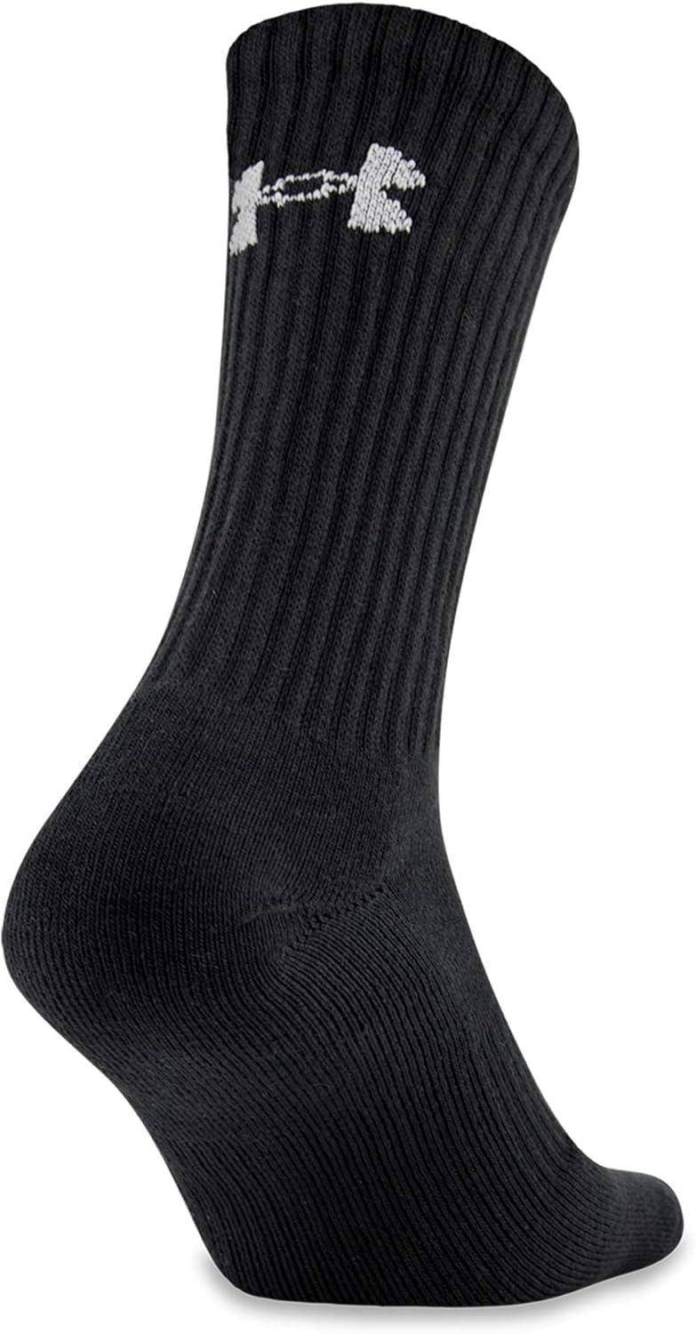 imageUnder Armour Adult Cotton Crew Socks MultipairsBlackGray 6pairs