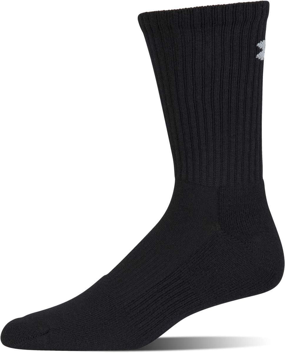 imageUnder Armour Adult Cotton Crew Socks MultipairsBlackWhite 6pairs