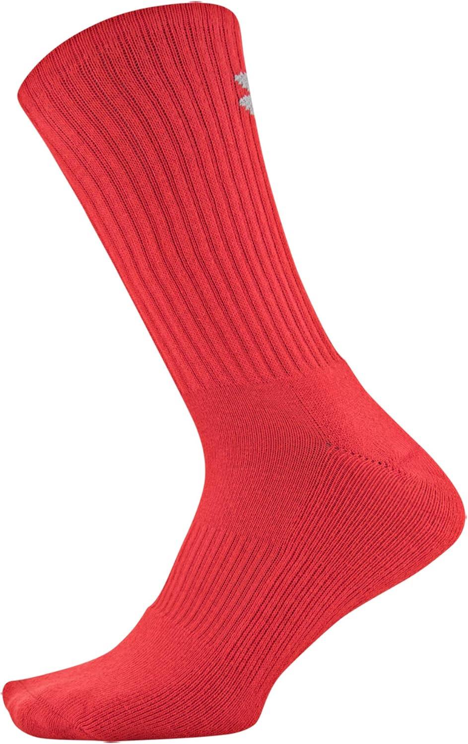 imageUnder Armour Adult Cotton Crew Socks MultipairsRedAssorted 6pairs