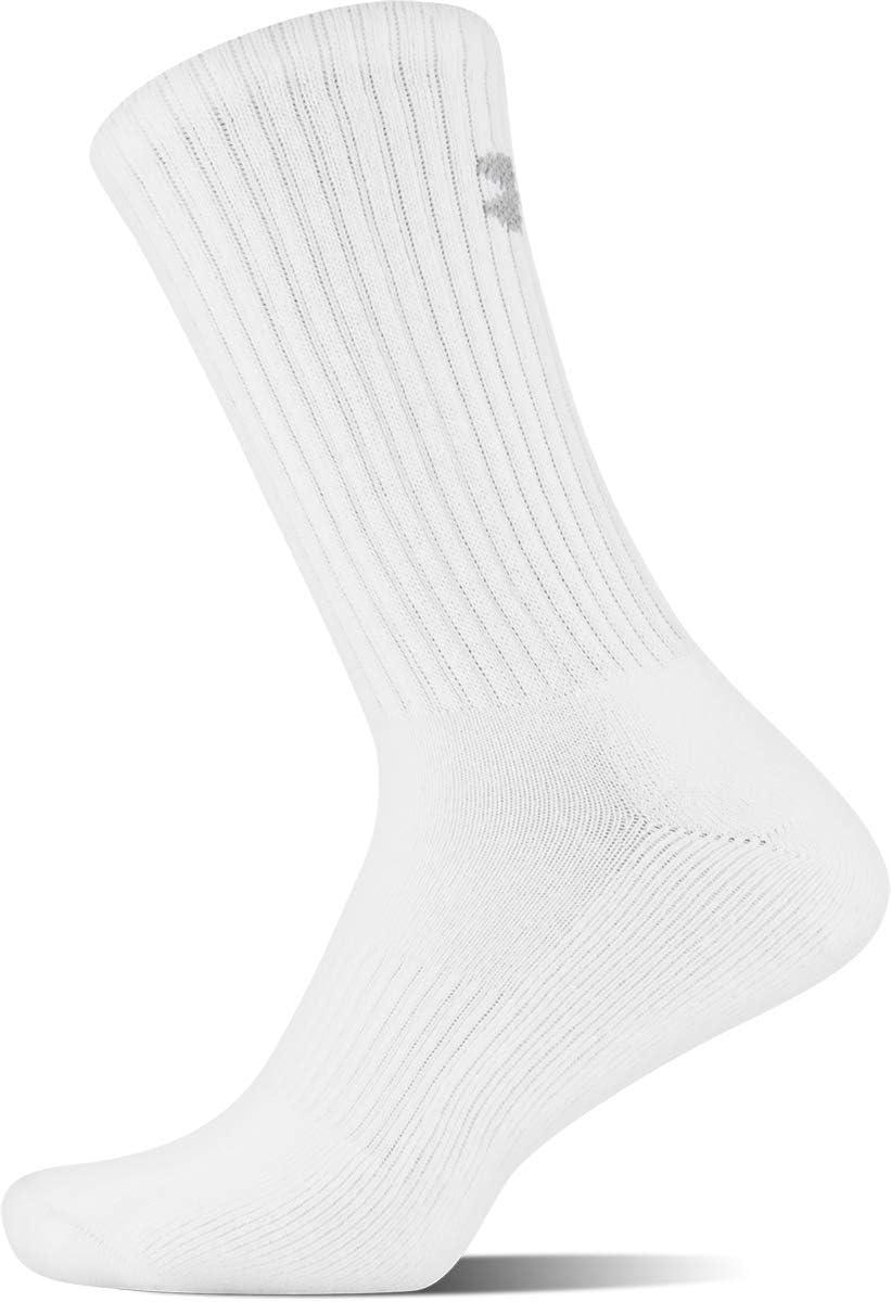 imageUnder Armour Adult Cotton Crew Socks MultipairsTrue Gray Heather Assorted 6pairs