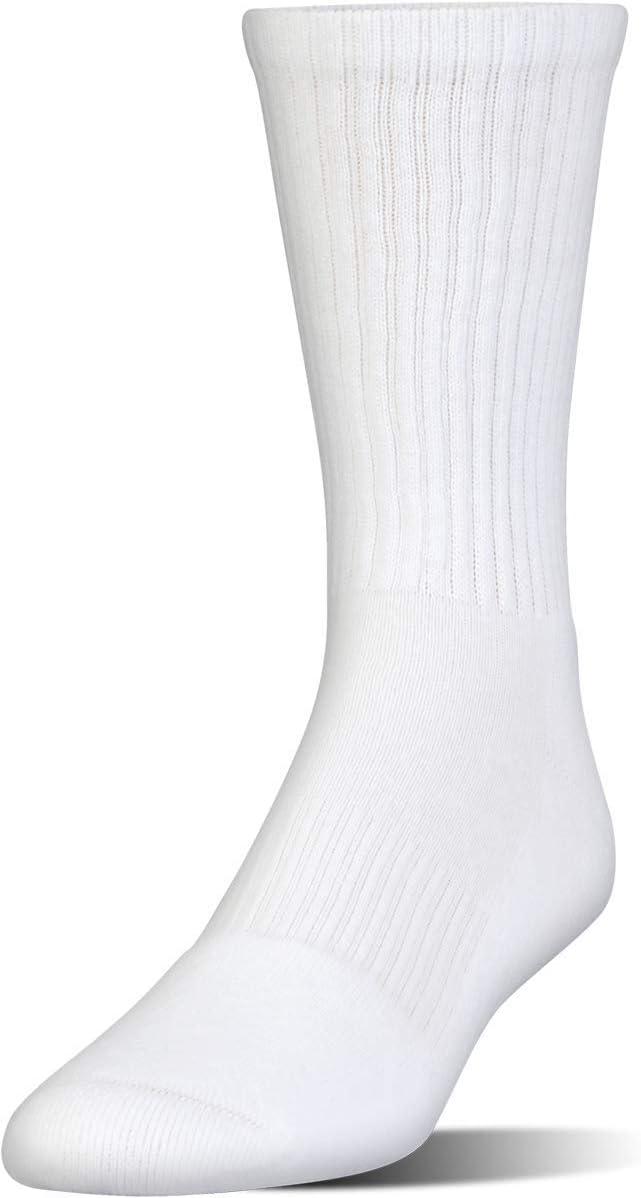 imageUnder Armour Adult Cotton Crew Socks MultipairsWhiteBlack 6pairs