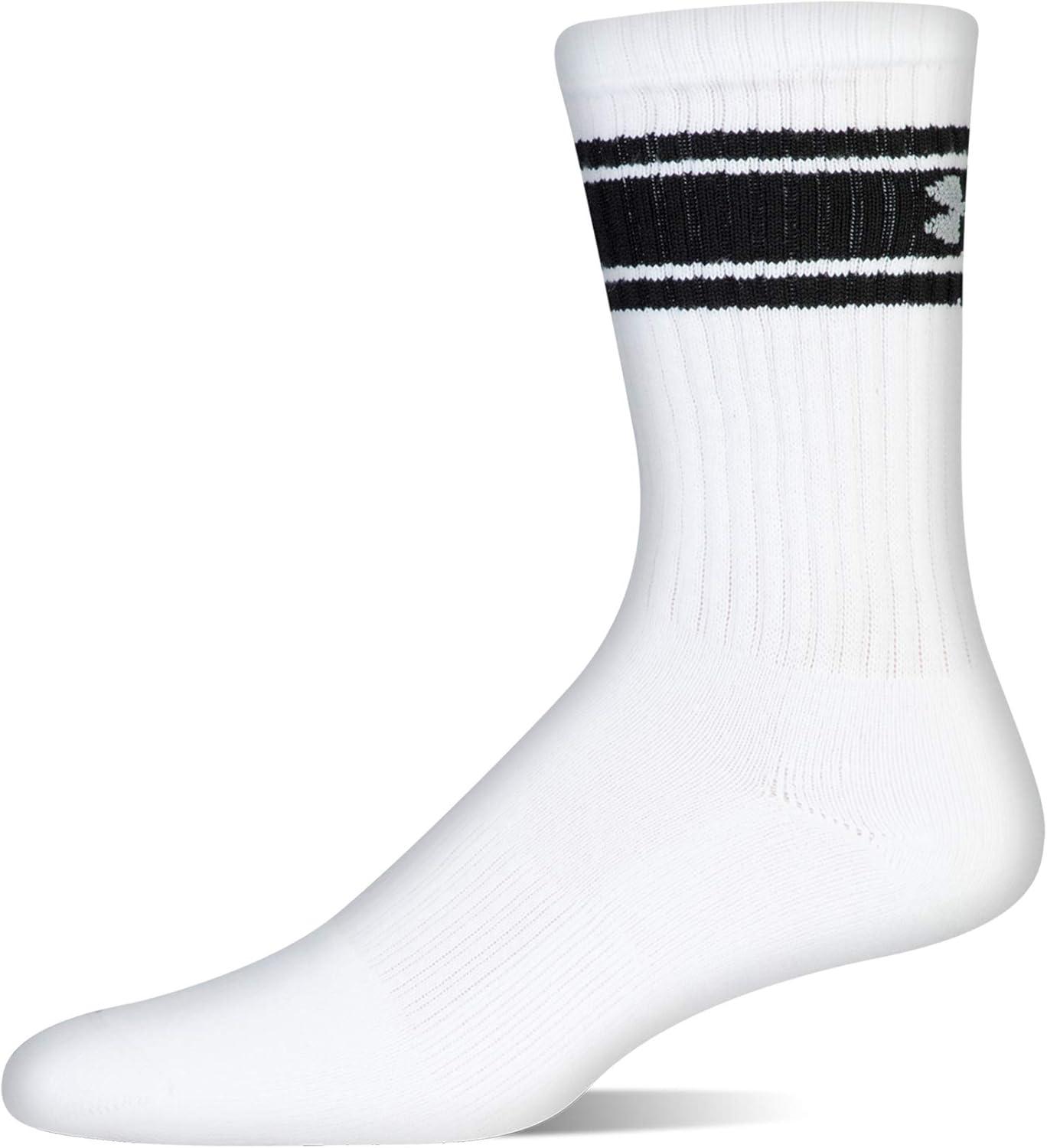 imageUnder Armour Adult Cotton Crew Socks MultipairsWhiteBlack 6pairs