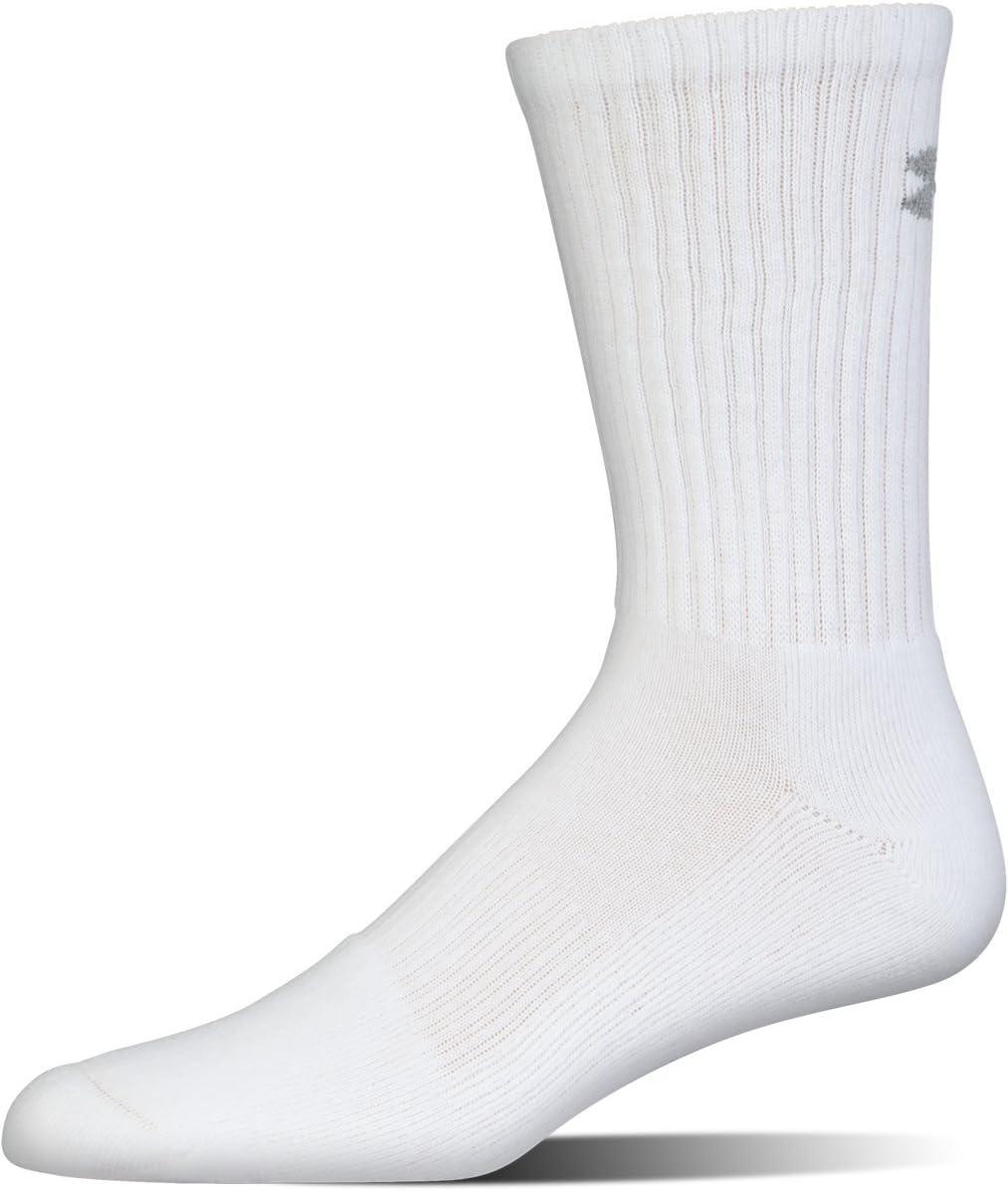 imageUnder Armour Adult Cotton Crew Socks MultipairsWhiteBlack 6pairs