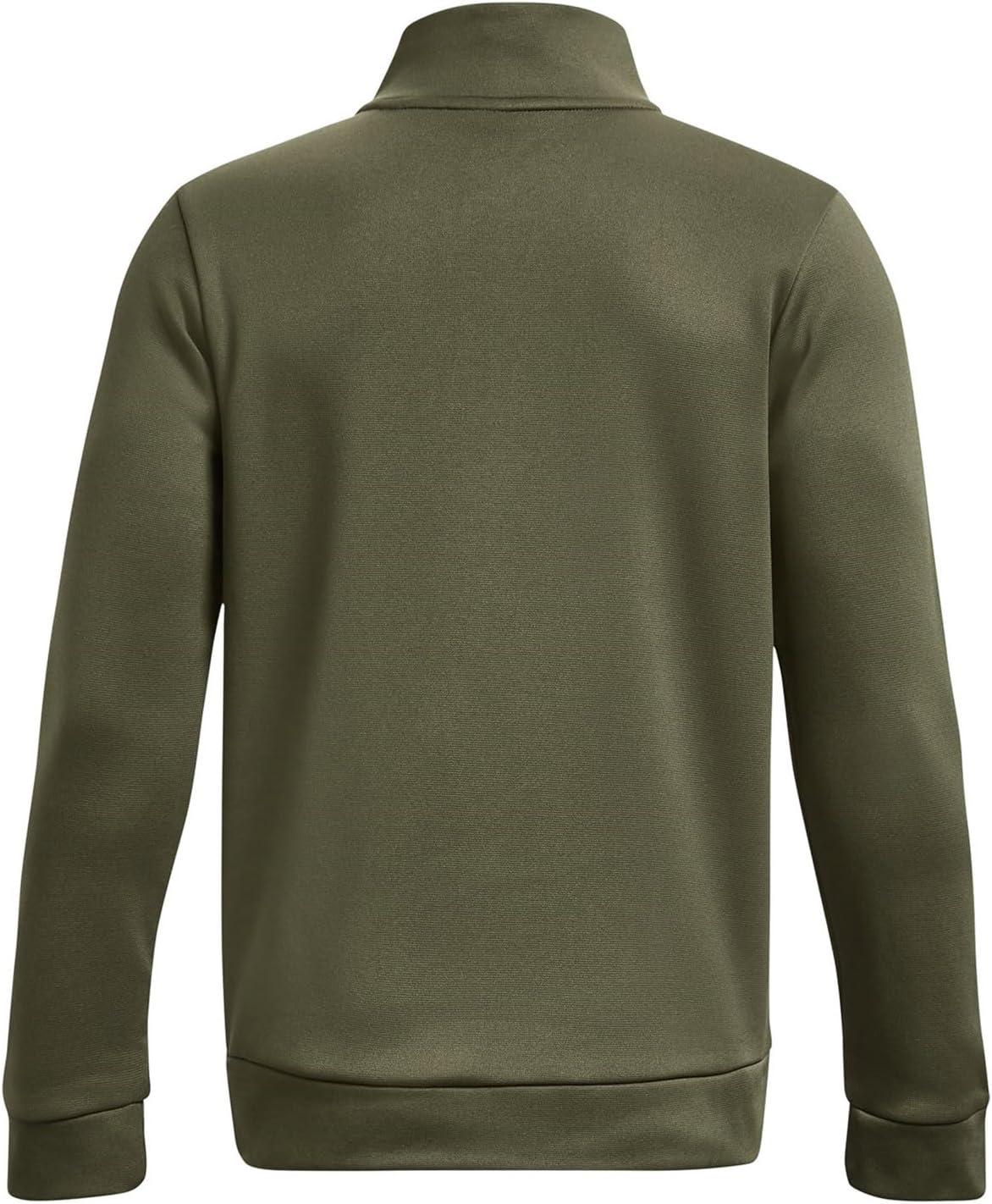 imageUnder Armour Boys Armourfleece 14 Zip390 Marine Od Green   Black