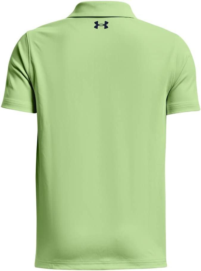 imageUnder Armour Boys Match Play Polo Shirt334 Key Lime   Bauhaus Blue
