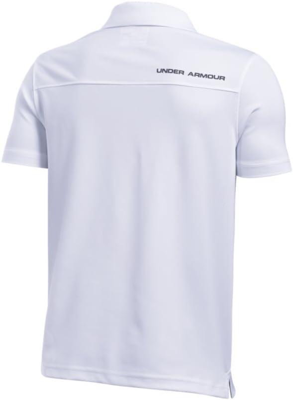 imageUnder Armour Boys Match Play Polo ShirtWhite 100Rhino Gray