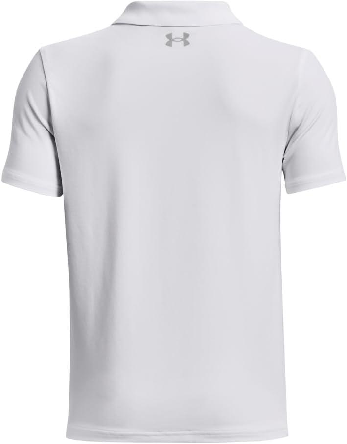 imageUnder Armour Boys Matchplay Golf Polo100 White  Mod Gray  Mod Gray