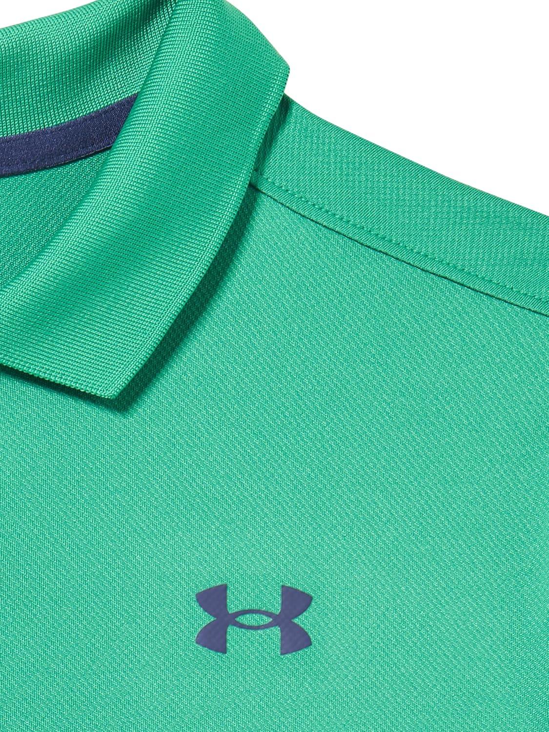 imageUnder Armour Boys Matchplay Golf Polo305 Team Kelly Green   Midnight Navy