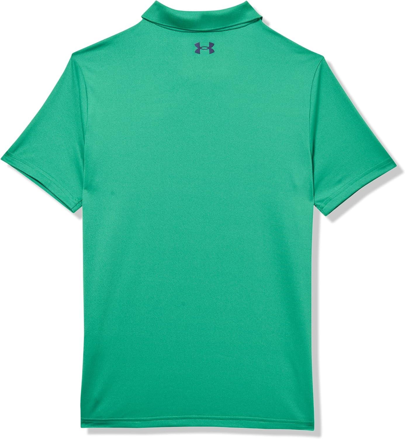 imageUnder Armour Boys Matchplay Golf Polo305 Team Kelly Green   Midnight Navy