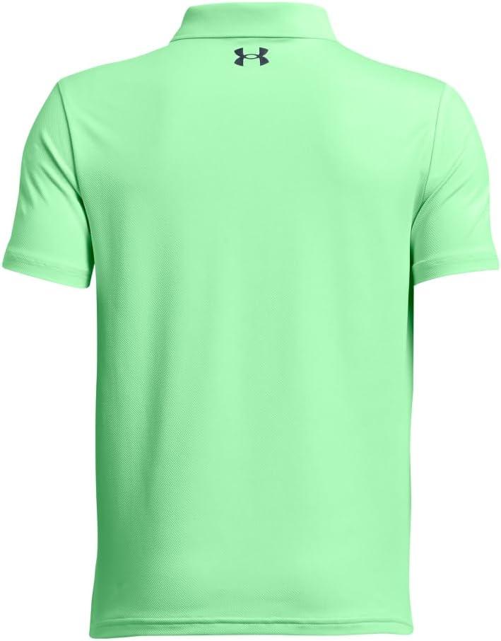 imageUnder Armour Boys Matchplay Golf Polo350 Matrix Green   Midnight Navy