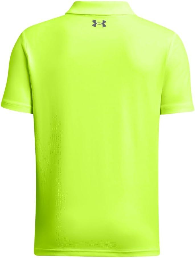 imageUnder Armour Boys Matchplay Golf Polo731 Highvis Yellow   Pitch Gray