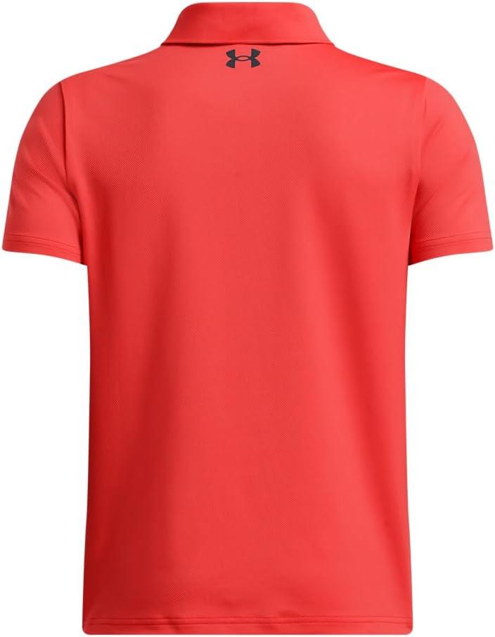 imageUnder Armour Boys Matchplay Golf Polo847 Fire   Midnight Navy