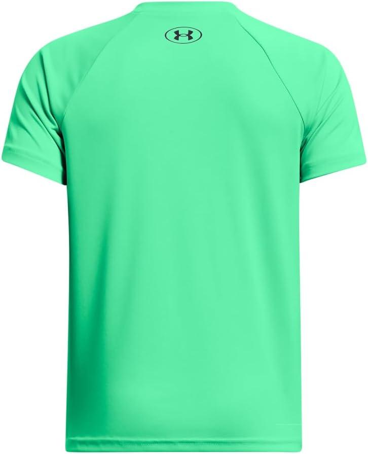 imageUnder Armour Boys Tech Big Logo Short Sleeve TShirt299 Vapor Green   Black