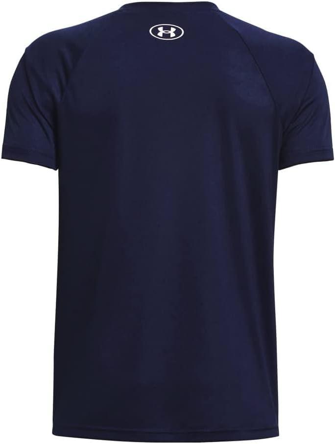 imageUnder Armour Boys Tech Big Logo Short Sleeve TShirt410 Midnight Navy   White