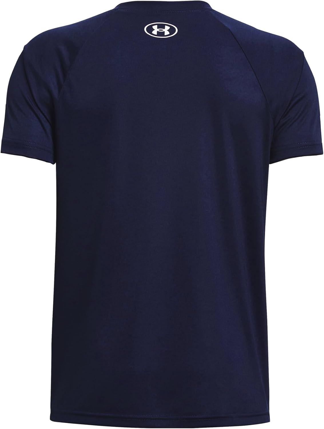 imageUnder Armour Boys Tech Big Logo Short Sleeve TShirt410 Midnight Navy   White