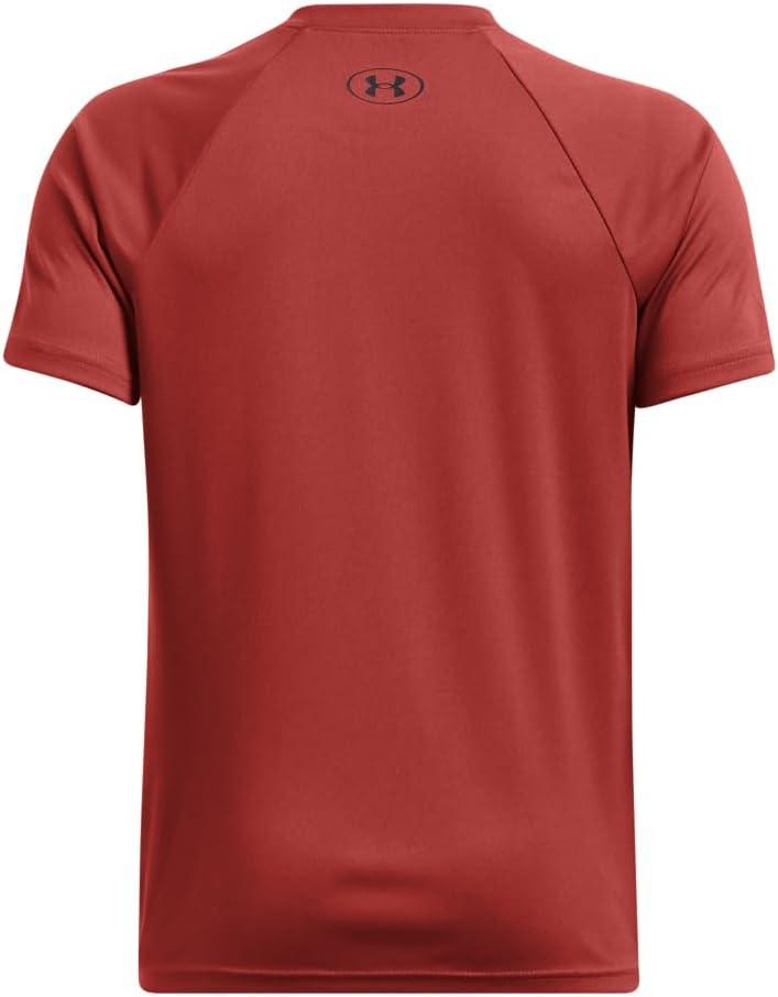 imageUnder Armour Boys Tech Big Logo Short Sleeve TShirt840 Earthen Orange   Black