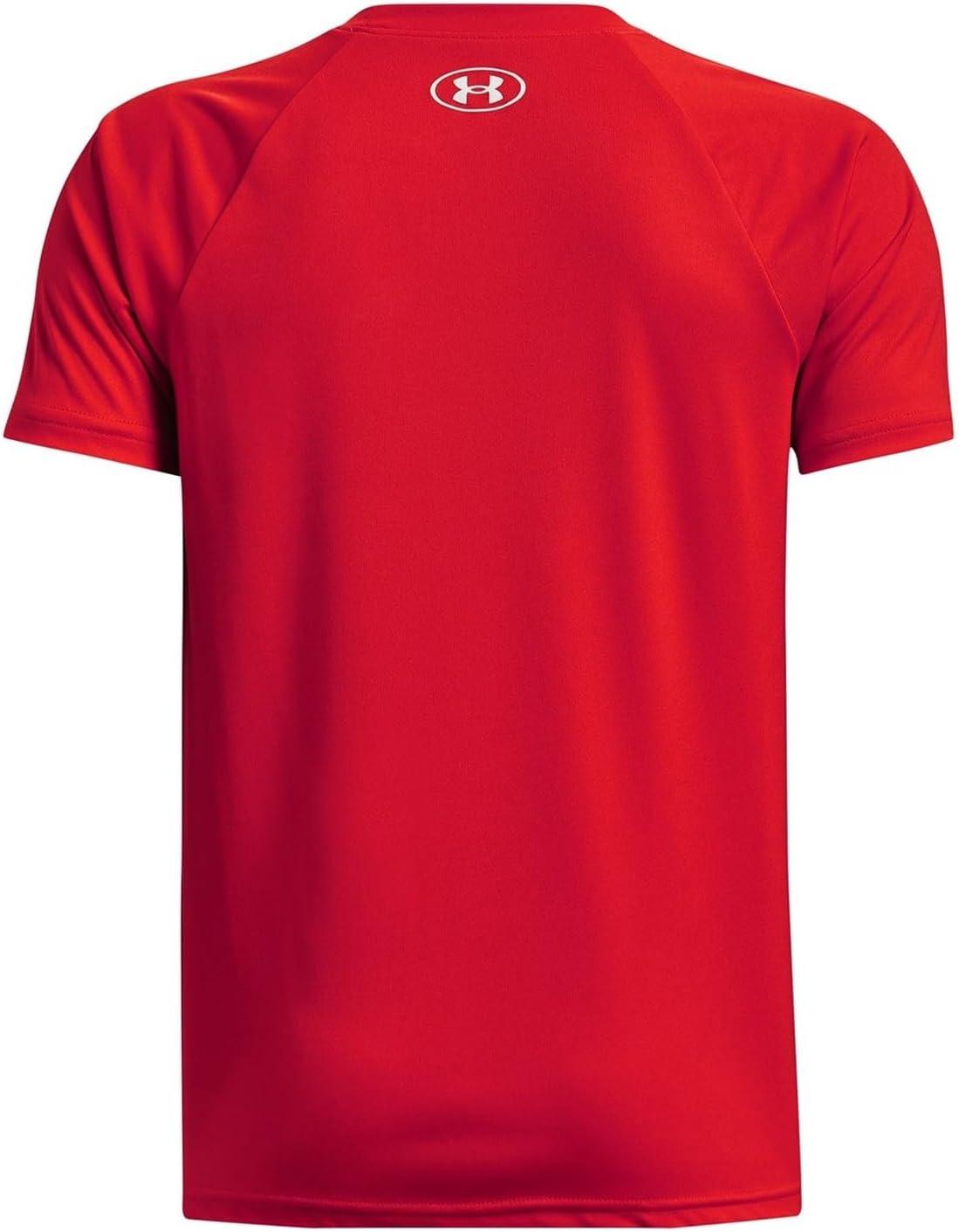 imageUnder Armour Boys Tech Big Logo Short Sleeve TShirt890 Radio Red   White