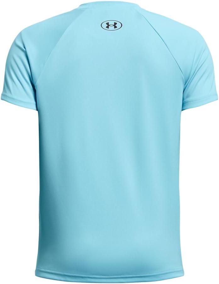 imageUnder Armour Boys Tech Big Logo Short Sleeve TShirt914 Sky Blue   Black