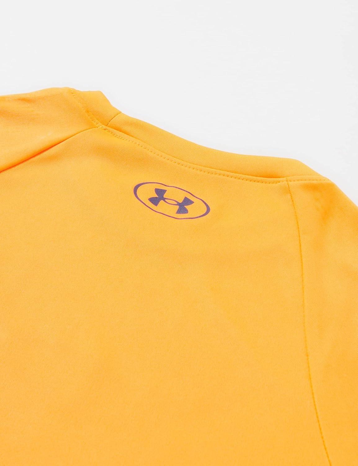 imageUnder Armour Boys Tech Big Logo Short Sleeve TShirtBlaze Orange 826Utility Blue