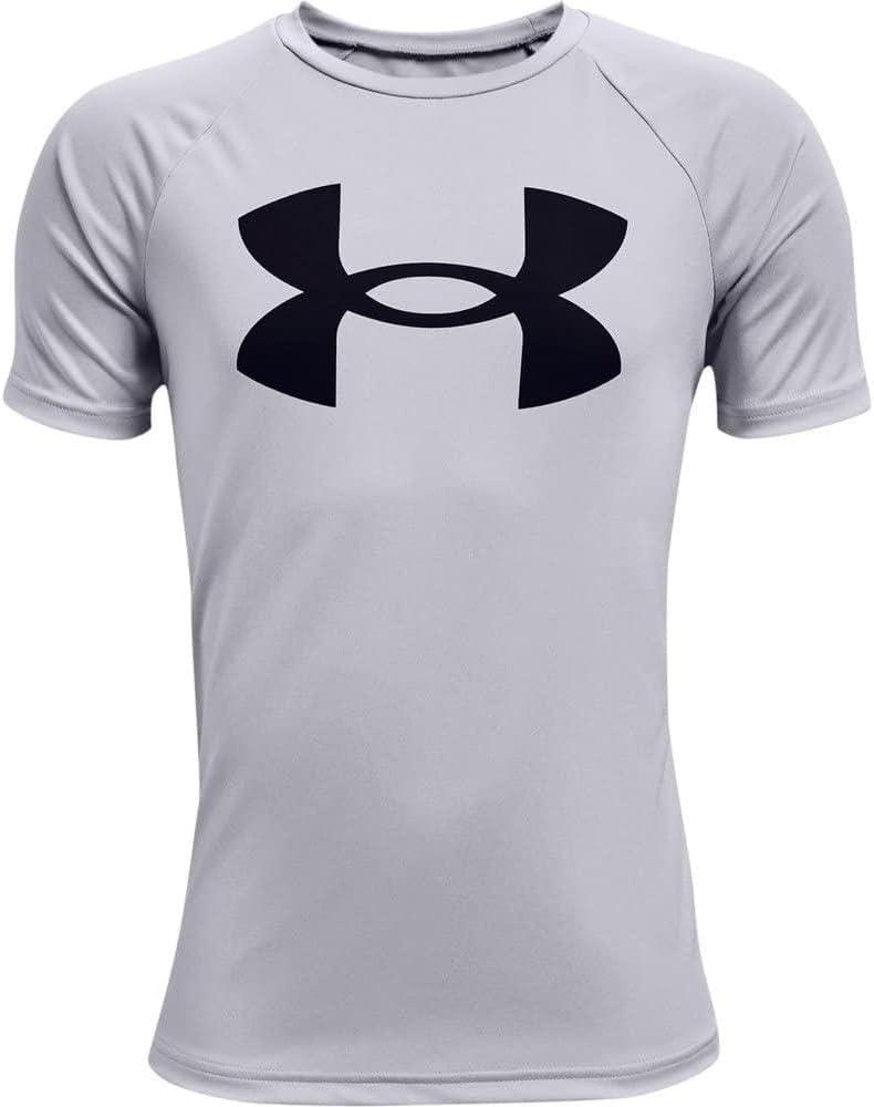 imageUnder Armour Boys Tech Big Logo Short Sleeve TShirtMod Gray Light Heather 011Black