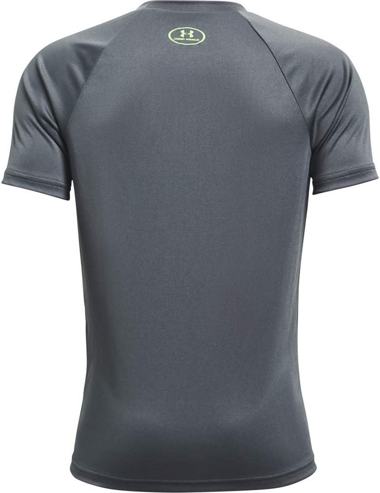 imageUnder Armour Boys Tech Big Logo Short Sleeve TShirtPitch Gray 012Summer Lime