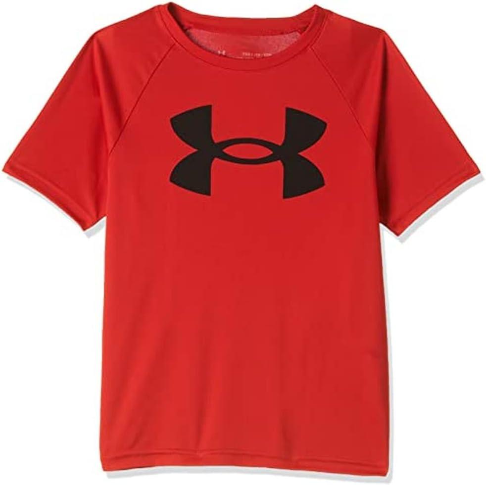 imageUnder Armour Boys Tech Big Logo Short Sleeve TShirtRed 600Black