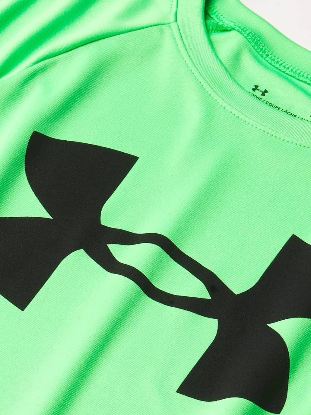 imageUnder Armour Boys Tech Big Logo Short Sleeve TShirtStadium Green 341Black
