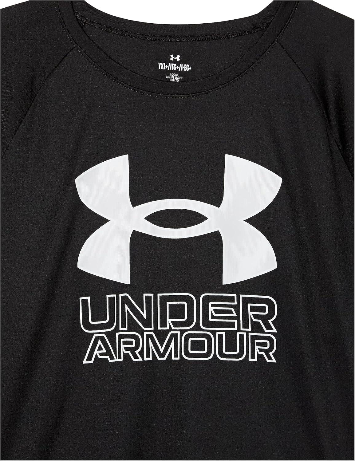 imageUnder Armour Boys Tech Hybrid Printed Fill ShortSleeve TShirt001 Black   White