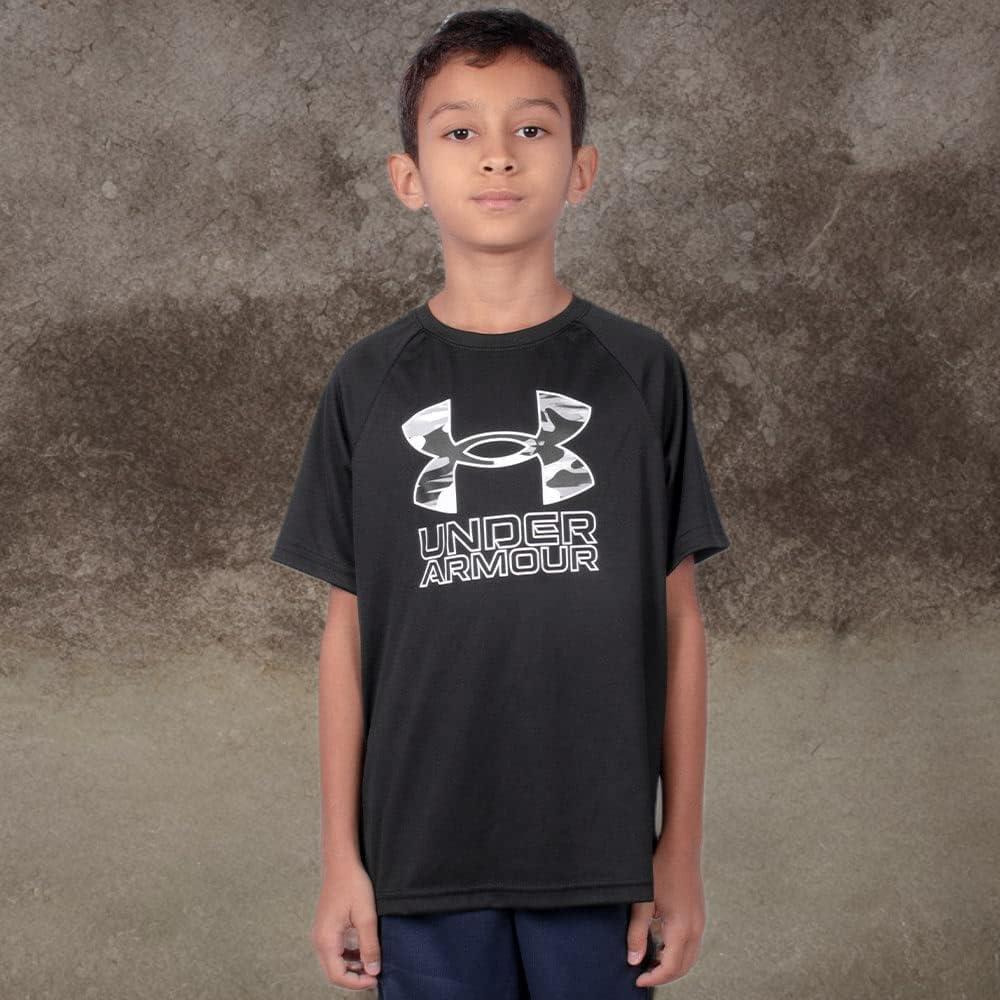 imageUnder Armour Boys Tech Hybrid Printed Fill ShortSleeve TShirt006 Black   White