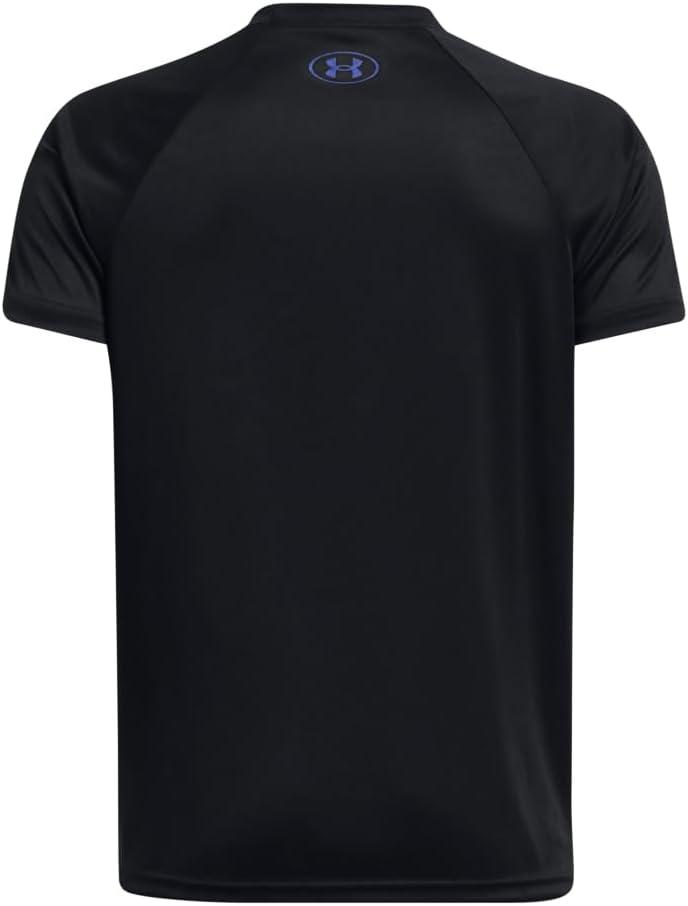 imageUnder Armour Boys Tech Hybrid Printed Fill ShortSleeve TShirt015 Black   Royal