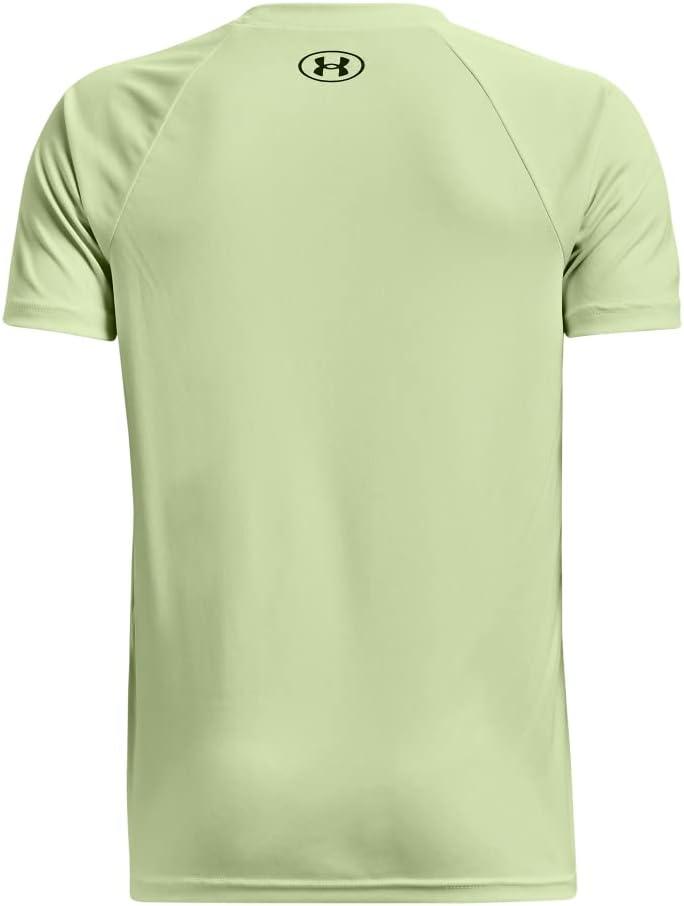 imageUnder Armour Boys Tech Hybrid Printed Fill ShortSleeve TShirt369 Phosphor Green   Black