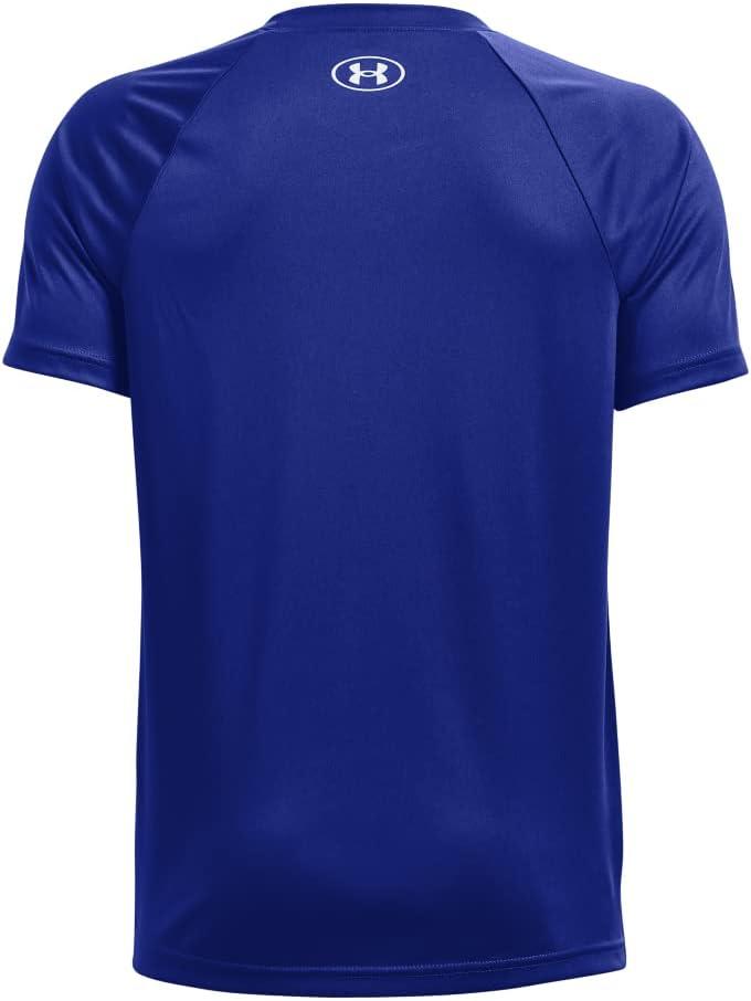 imageUnder Armour Boys Tech Hybrid Printed Fill ShortSleeve TShirt402 Royal   White