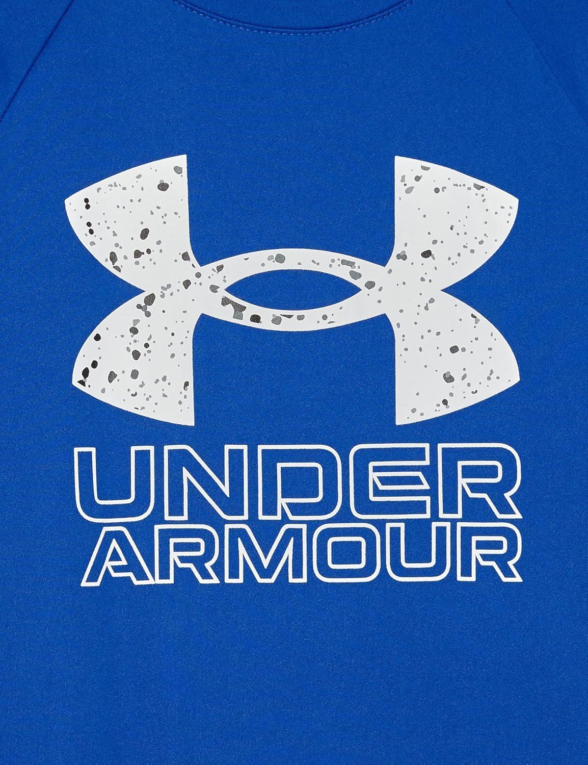 imageUnder Armour Boys Tech Hybrid Printed Fill ShortSleeve TShirt402 Royal   White