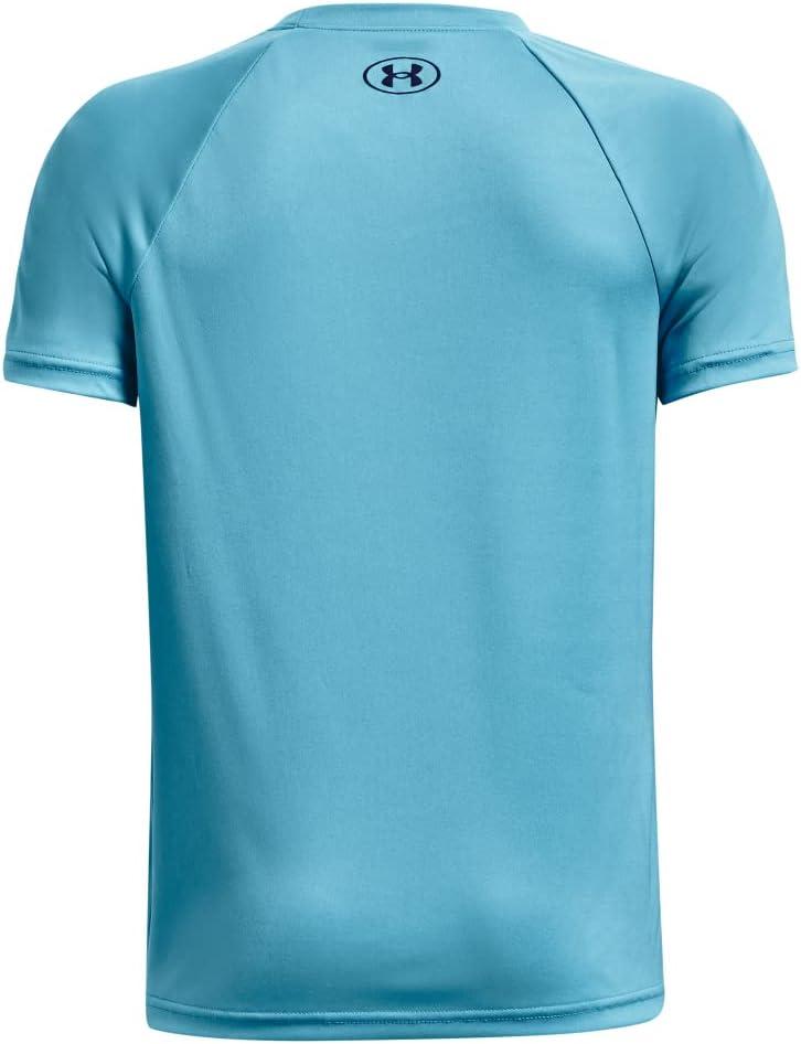 imageUnder Armour Boys Tech Hybrid Printed Fill ShortSleeve TShirt433 Glacier Blue   Sonar Blue