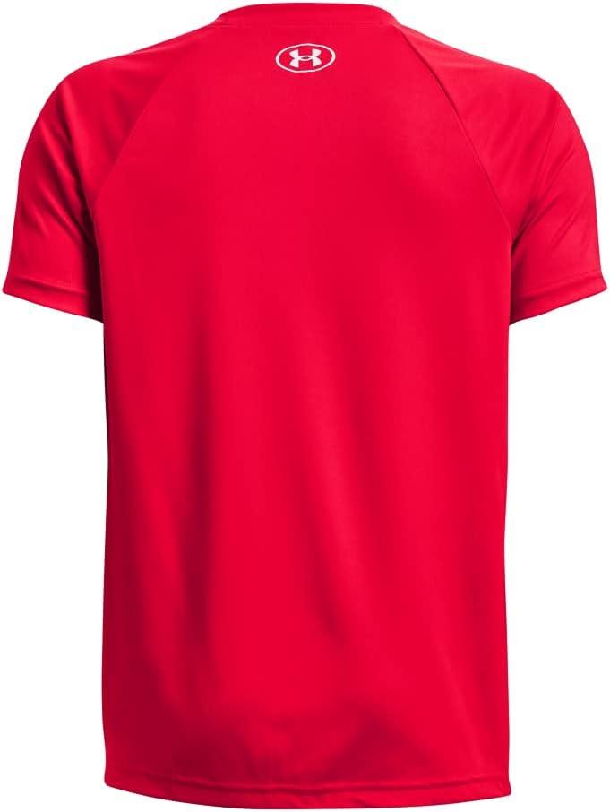 imageUnder Armour Boys Tech Hybrid Printed Fill ShortSleeve TShirt601 Red   Black