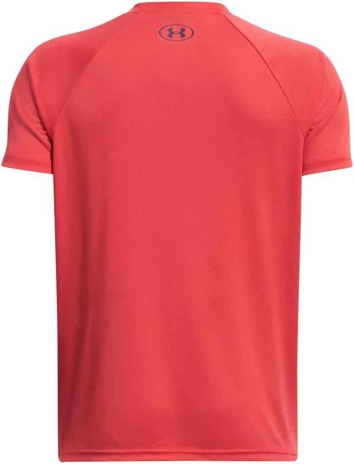imageUnder Armour Boys Tech Hybrid Printed Fill ShortSleeve TShirt814 Red Solstice   Downpour Gray