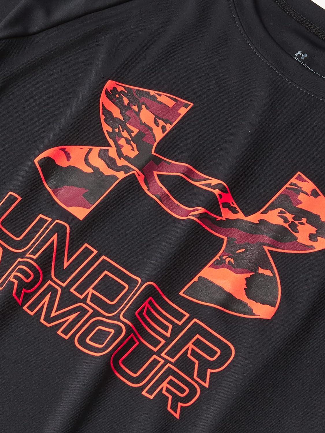 imageUnder Armour Boys Tech Hybrid Printed Fill ShortSleeve TShirtBlack 003Red