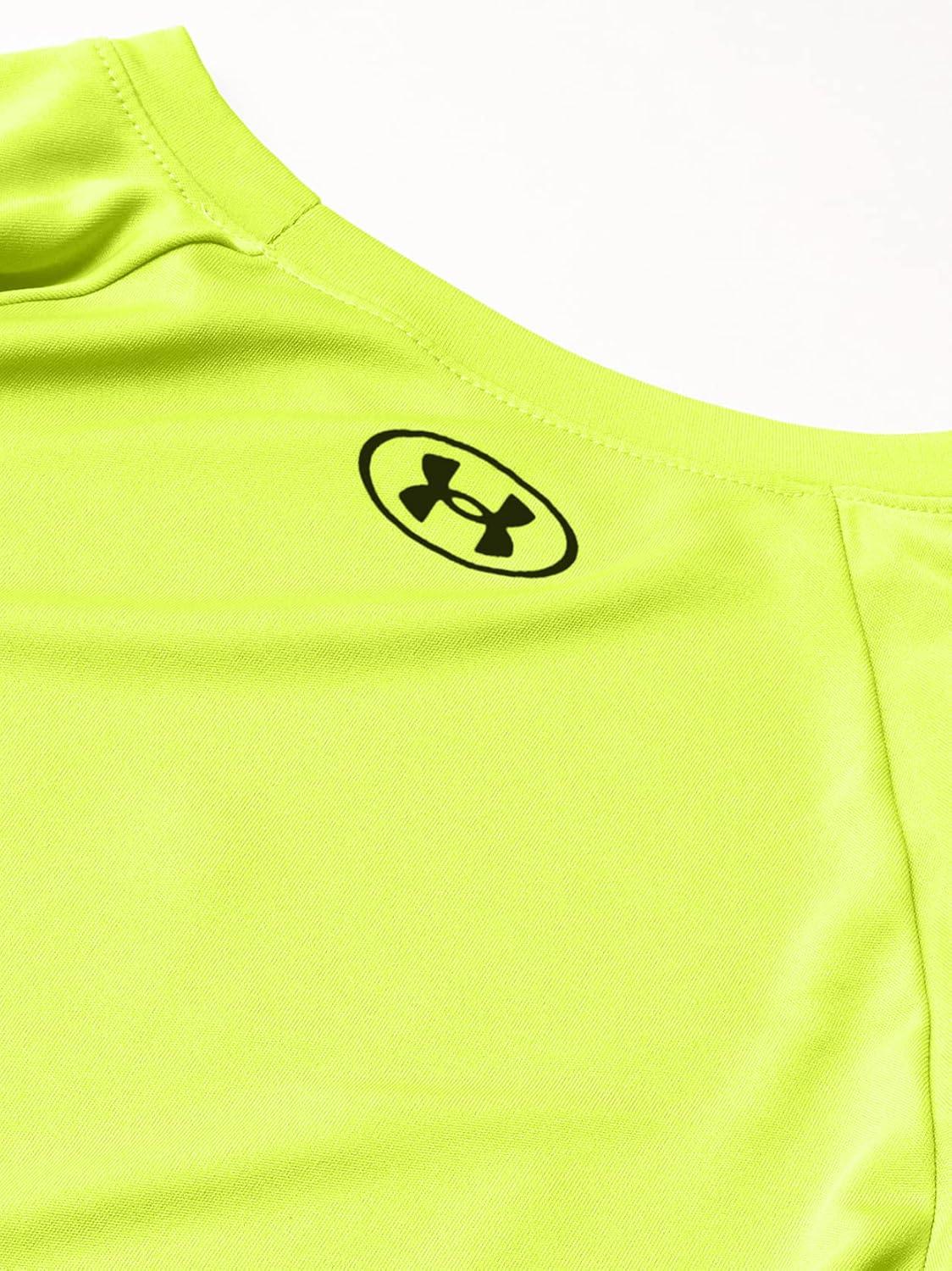 imageUnder Armour Boys Tech Hybrid Printed Fill ShortSleeve TShirtHighvis Yellow 732Halo Gray