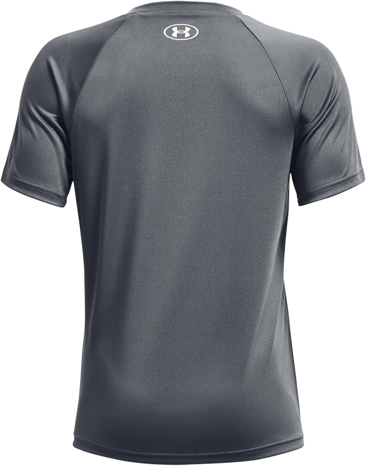 imageUnder Armour Boys Tech Hybrid Printed Fill ShortSleeve TShirtPitch Gray 014White