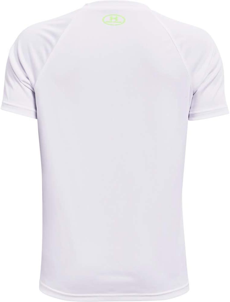 imageUnder Armour Boys Tech Hybrid Printed Fill ShortSleeve TShirtWhite 100Summer Lime