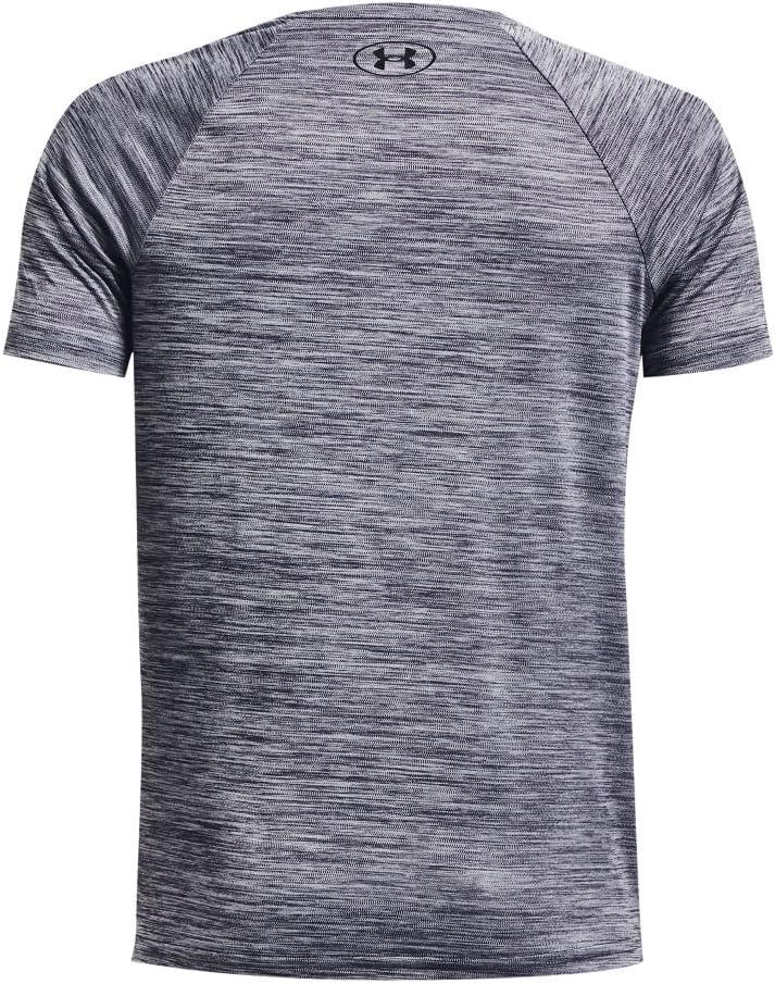 imageUnder Armour Boys Tech Split Logo Hybrid ShortSleeve TShirt410 Midnight Navy   Black