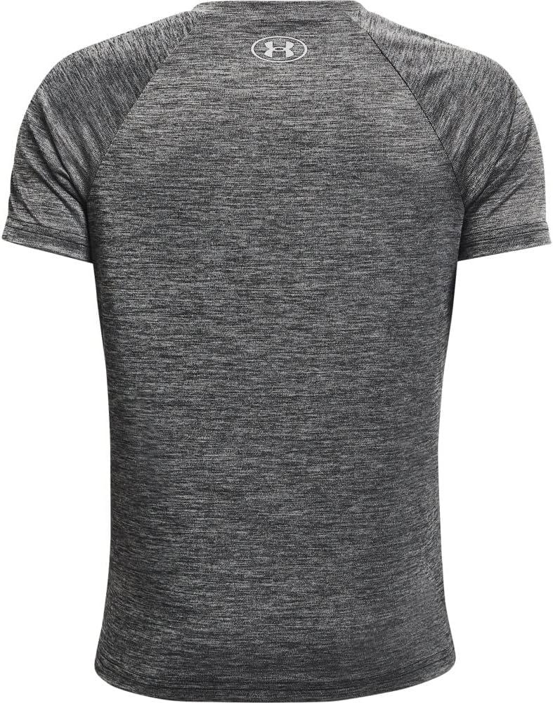 imageUnder Armour Boys Tech Split Logo Hybrid ShortSleeve TShirtBlack 001White