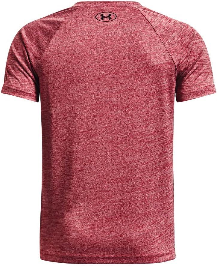 imageUnder Armour Boys Tech Split Logo Hybrid ShortSleeve TShirtBlack Rose 664Quirky Lime