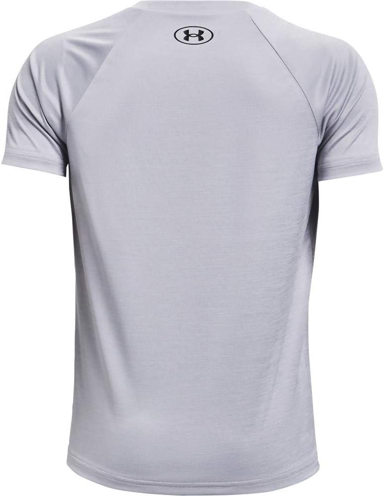 imageUnder Armour Boys Tech Split Logo Hybrid ShortSleeve TShirtMod Gray 011Black