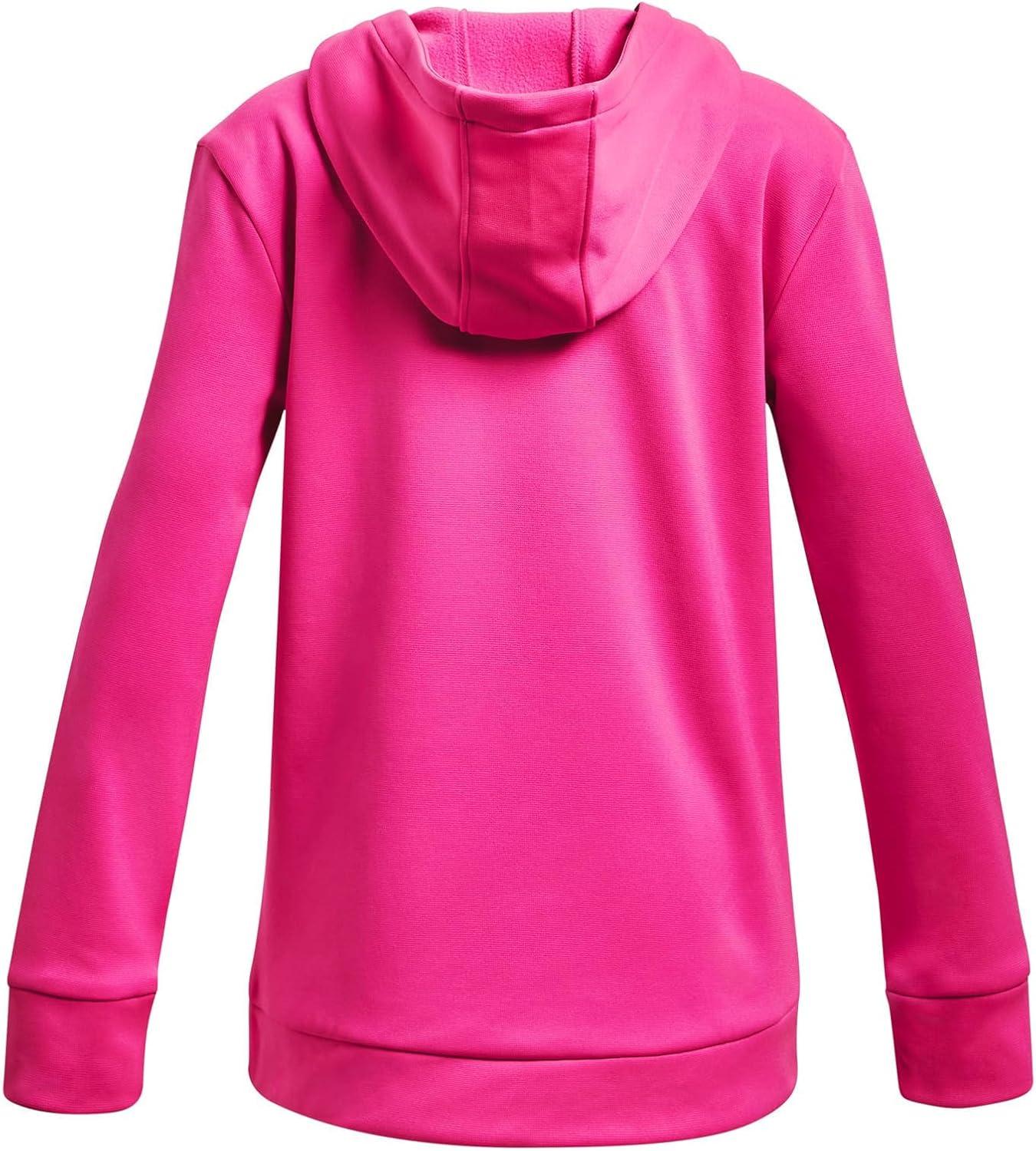 imageUnder Armour Girls Armourfleece Iridescent Big Logo Hoodie652 Rebel Pink   Iridescent