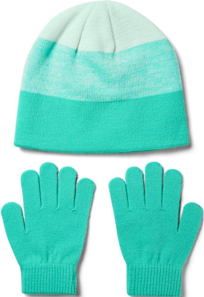 imageUnder Armour Girls Beanie Glove ComboComet Green 361White