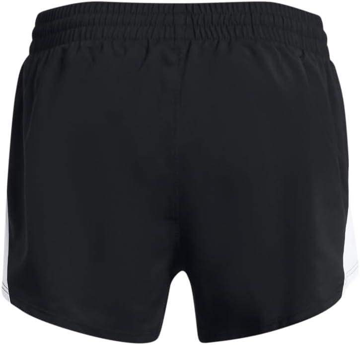 imageUnder Armour Girls Fly By 3 quot Shorts001 Black  White  Reflective