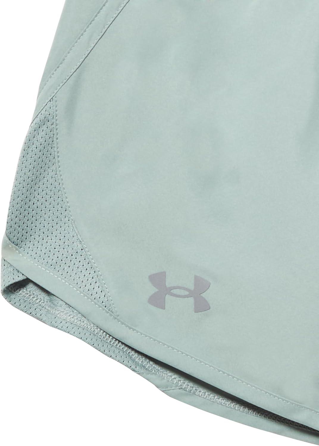imageUnder Armour Girls Fly By 3 quot Shorts348 Silica Green   Reflective